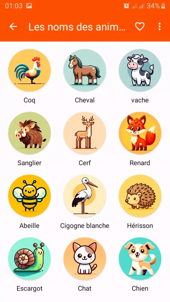 Les animaux en français Screenshots