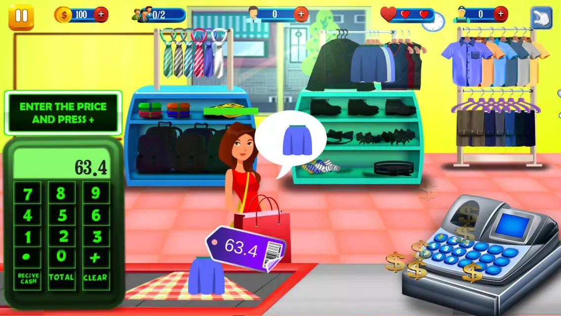 Screenshot di High School Girl Cash Register