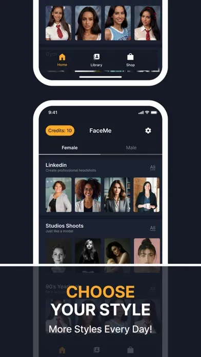 Captures d'écran de FaceMe: AI Headshot Generator