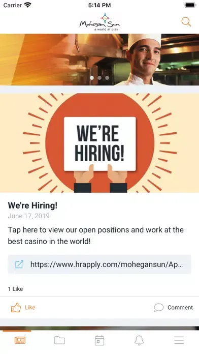 Mohegan Today App Screenshots