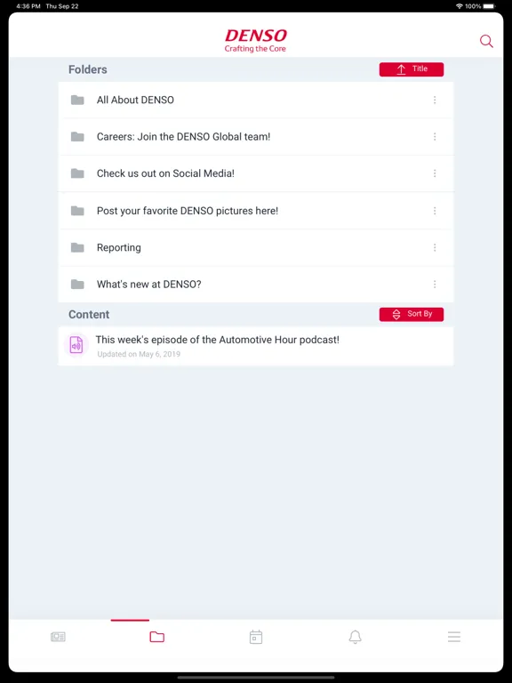 Capturas de tela do DENSO Associate App iPad 