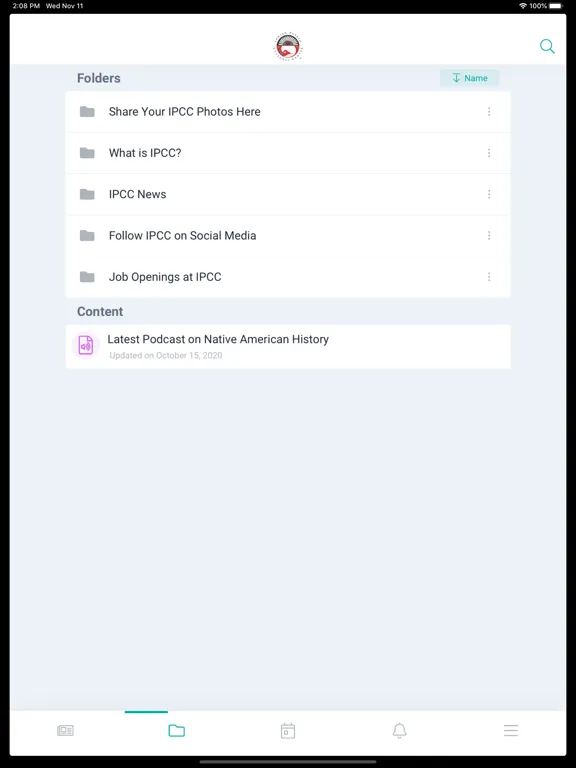 Ảnh chụp màn hình của IPCC Communications App iPad 