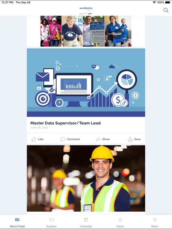 Menasha Corp Employee App iPad 应用截图