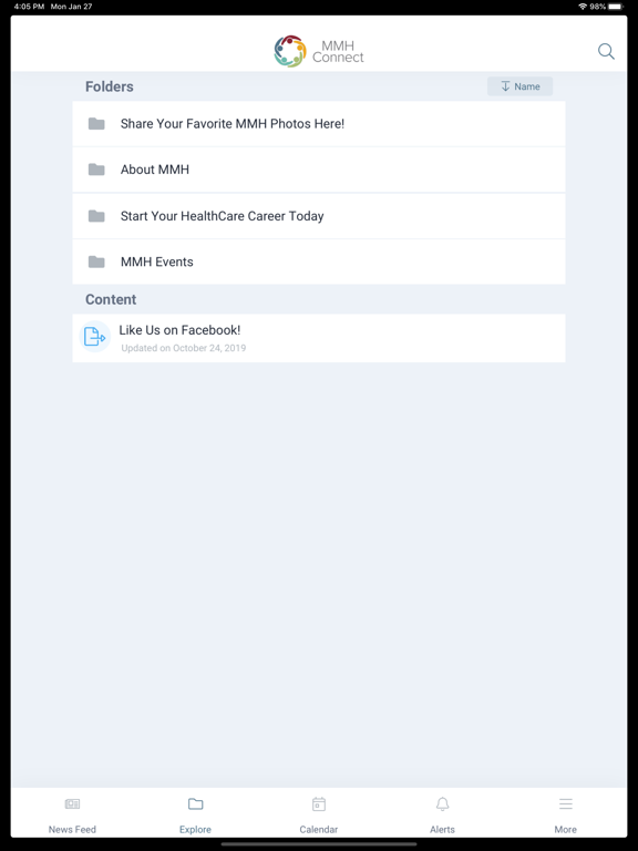 MMH Connect iPad  स्क्रीनशॉट