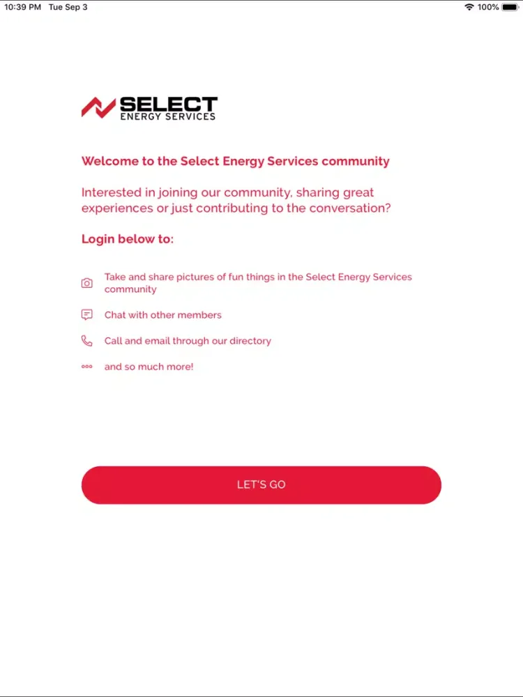 Select Energy Employee App iPad  스크린샷