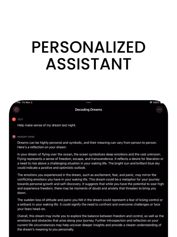 Memory Bank - Personalized AI iPad  स्क्रीनशॉट