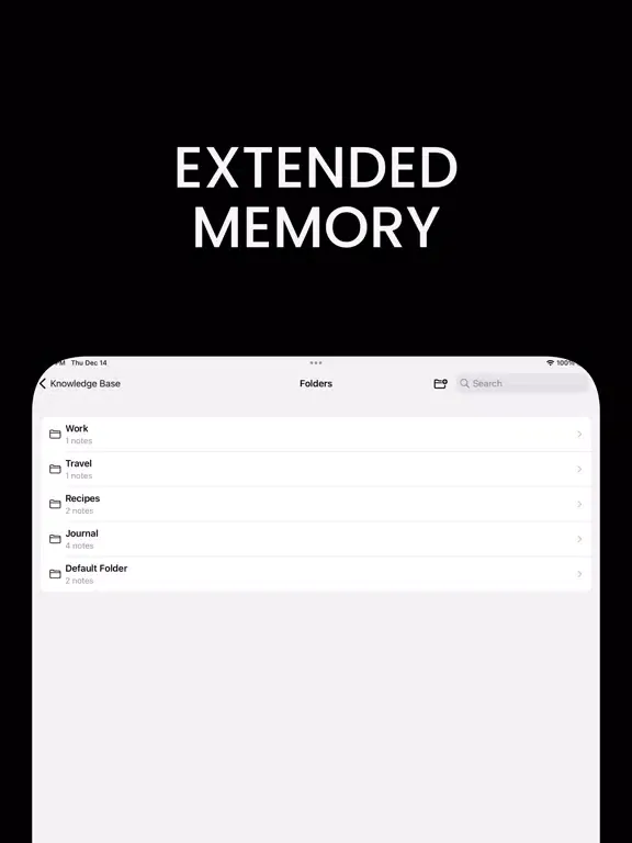 Memory Bank - Personalized AI iPad  स्क्रीनशॉट