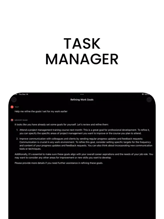 Memory Bank - Personalized AI iPad  स्क्रीनशॉट