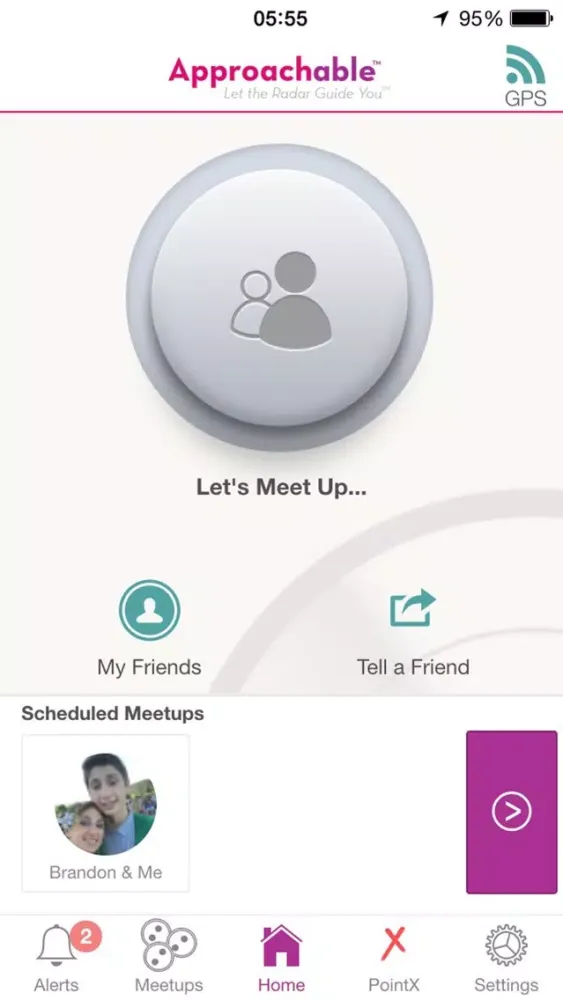 Captures d'écran de Approachable™: Radar to guide you to Meetups with your friends
