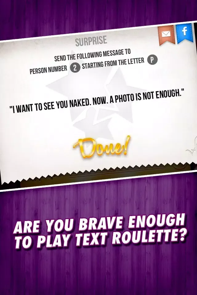 Zrzuty ekranu TEXT ROULETTE! - a social drinking game