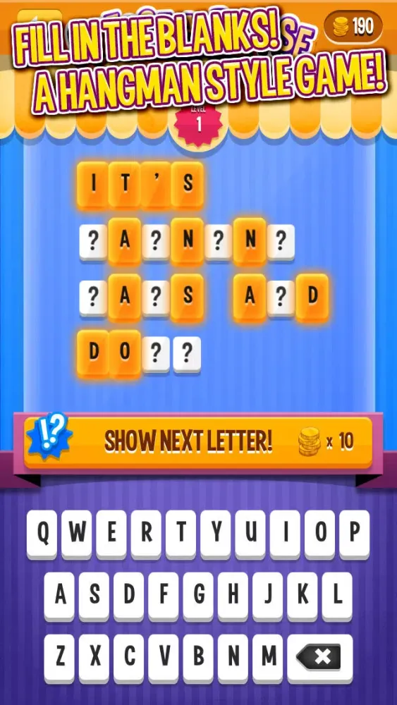 Capturas de tela do Find The Phrase: a quiz app for word game fans!