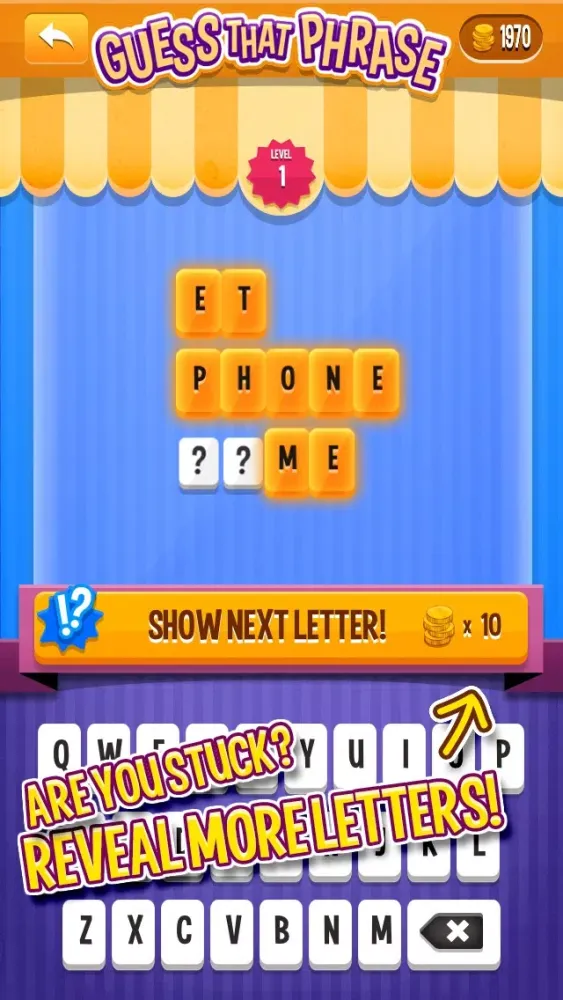 Capturas de tela do Find The Phrase: a quiz app for word game fans!