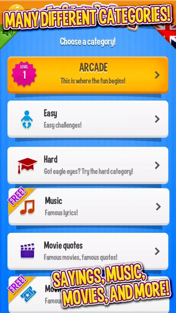 Capturas de tela do Find The Phrase: a quiz app for word game fans!