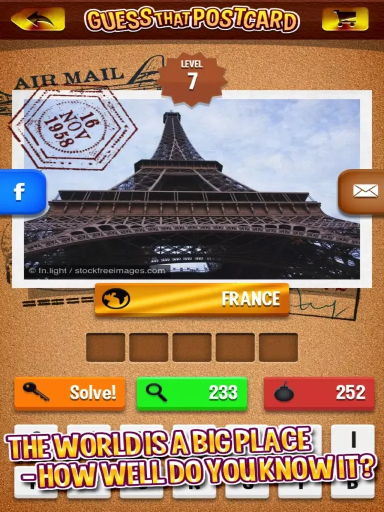 City Quiz - Guess That Postcard iPad  Screenshots