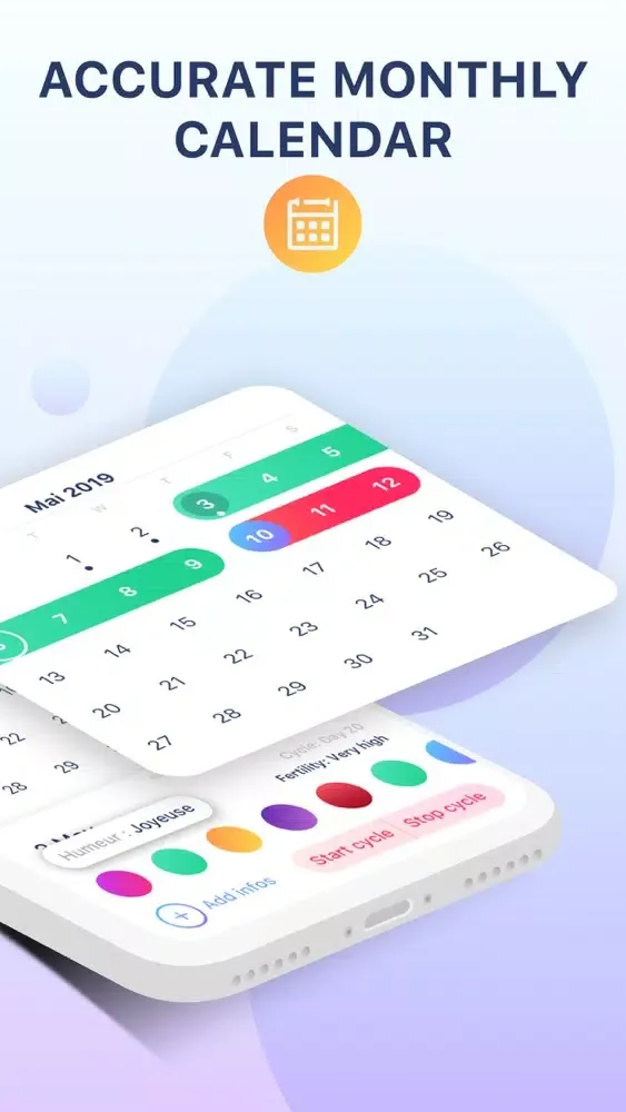 Captures d'écran de Period tracker- cycle calendar