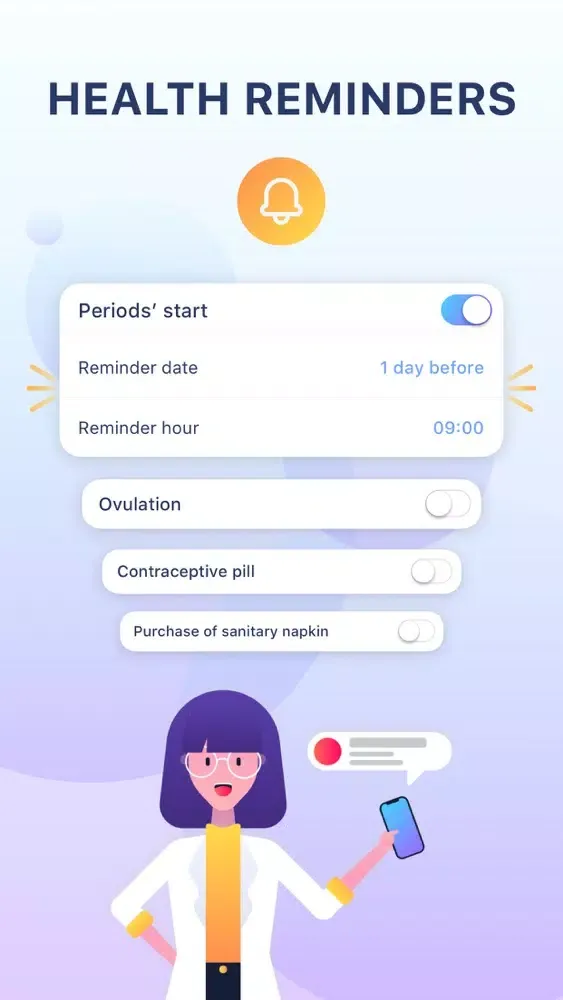 Captures d'écran de Period tracker- cycle calendar