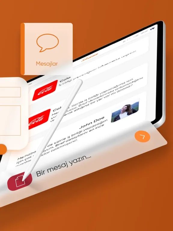 Tangkapan skrin Infumar - Markalarla İşbirliği iPad 