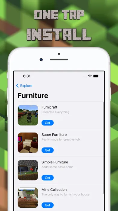 Tangkapan skrin World of Mods for Minecraft PE