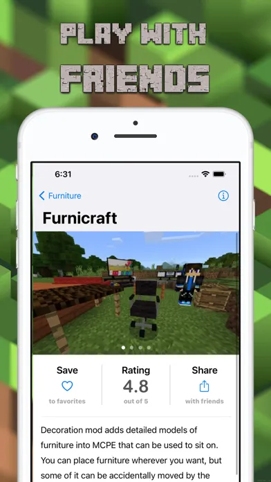 Tangkapan skrin World of Mods for Minecraft PE