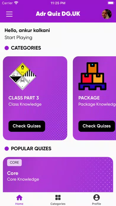 Captures d'écran de Adr Quiz DG.UK