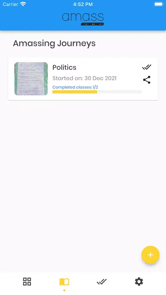 Captures d'écran de The Amass App