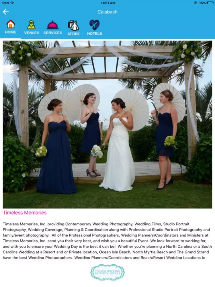 BrideGuide by NationalTrader iPad  Screenshots