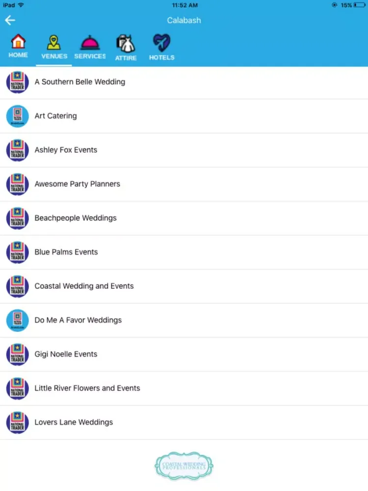 BrideGuide by NationalTrader iPad  Screenshots