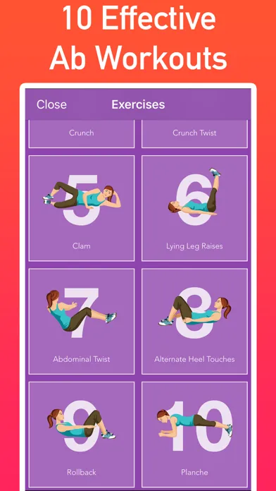 Zrzuty ekranu 30 Day Ab Challenge at Home