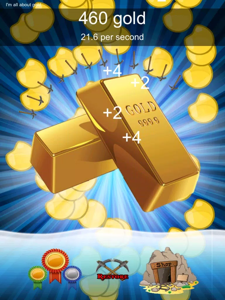 Capturas de tela do Gold Rush Clicker - Nuggets and Bars Miner Fever iPad 
