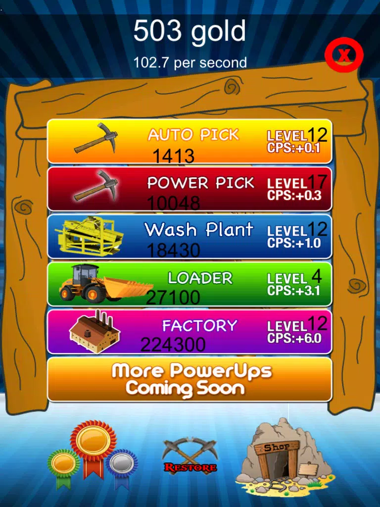 Capturas de tela do Gold Rush Clicker - Nuggets and Bars Miner Fever iPad 