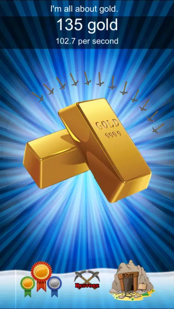 Gold Rush Clicker - Nuggets and Bars Miner Fever应用截图