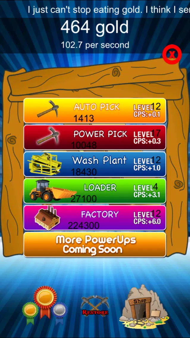 Capturas de tela do Gold Rush Clicker - Nuggets and Bars Miner Fever