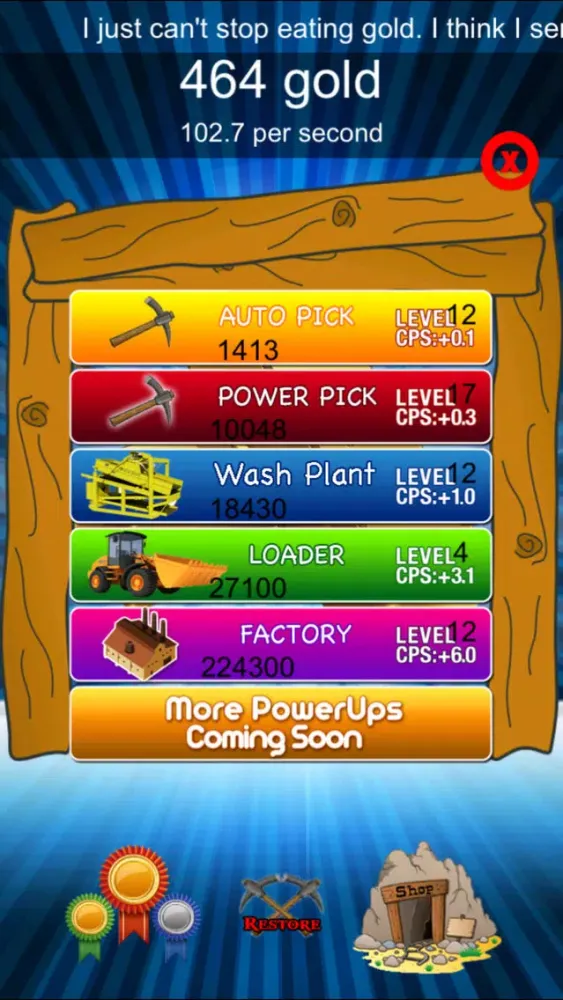 Gold Rush Clicker - Nuggets and Bars Miner Fever应用截图