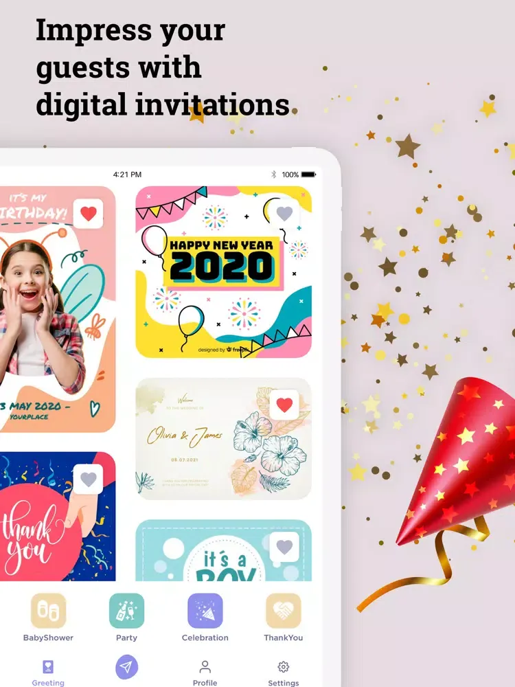 Invitation Maker iPad 应用截图