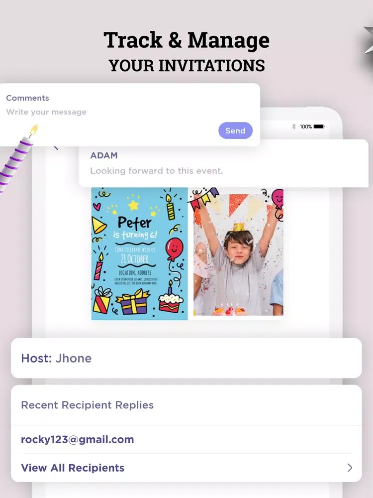 Invitation Maker iPad 应用截图