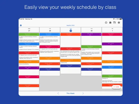 Class Planner (cloud) iPad 应用截图