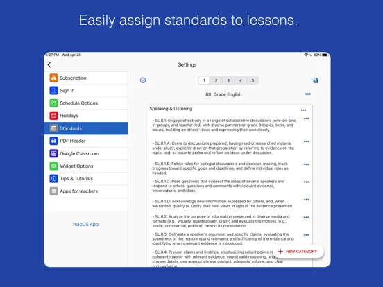 Class Planner (cloud) iPad 应用截图