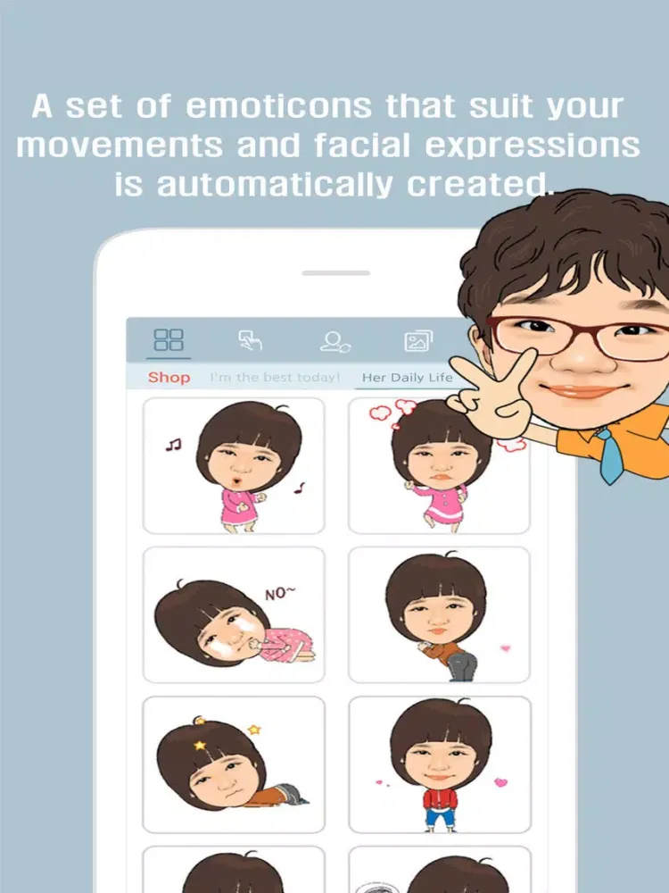 Mecon-Custom animated GIF emoticon iPad  スクリーンショット