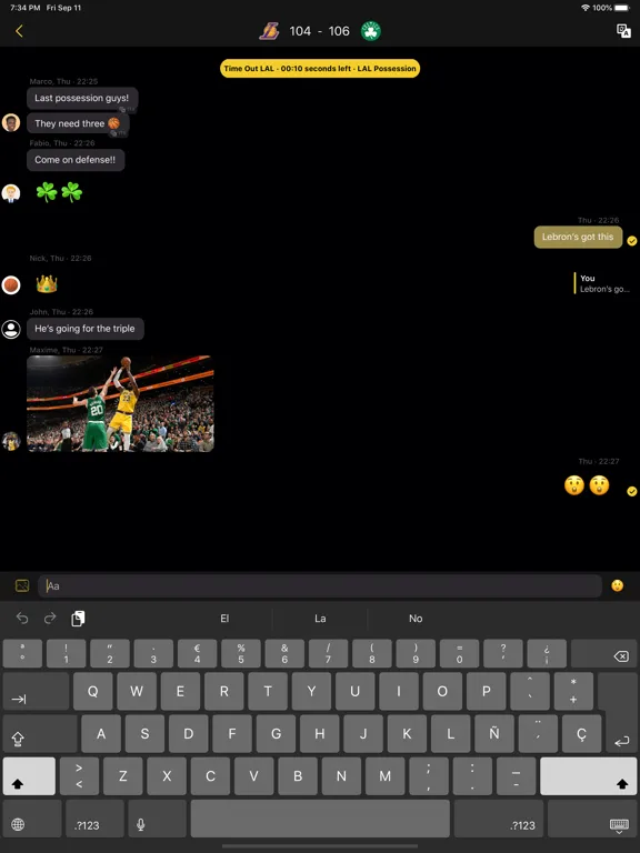 Tangkapan layar Buzzer Beater iPad 