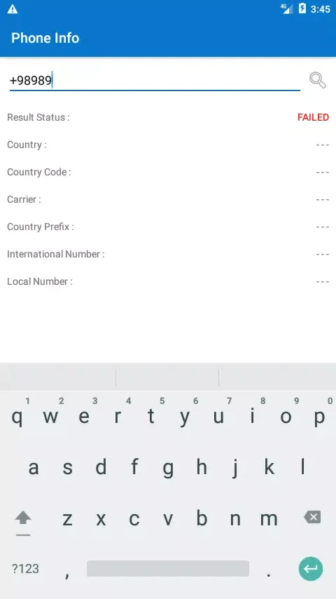 Phone Number Information Screenshots