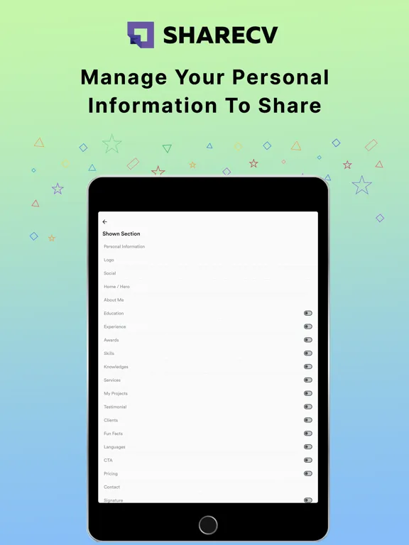 ภาพหน้าจอของ Share CV: Website Resume Maker iPad 
