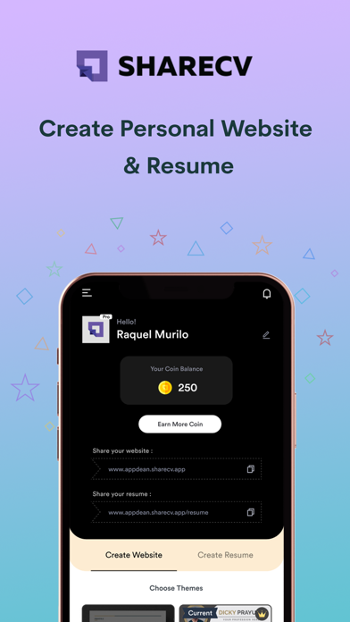 Captures d'écran de Share CV: Website Resume Maker