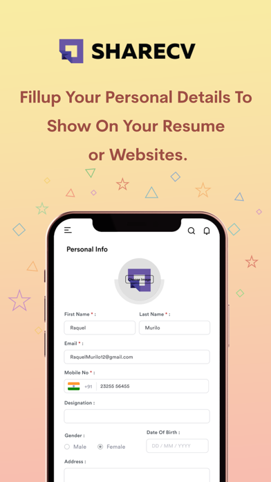 Captures d'écran de Share CV: Website Resume Maker