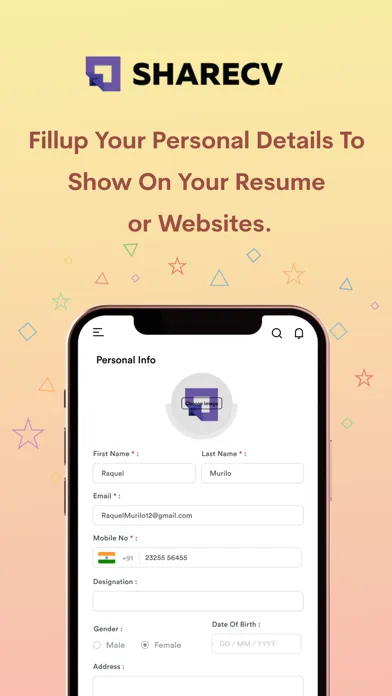 ภาพหน้าจอของ Share CV: Website Resume Maker