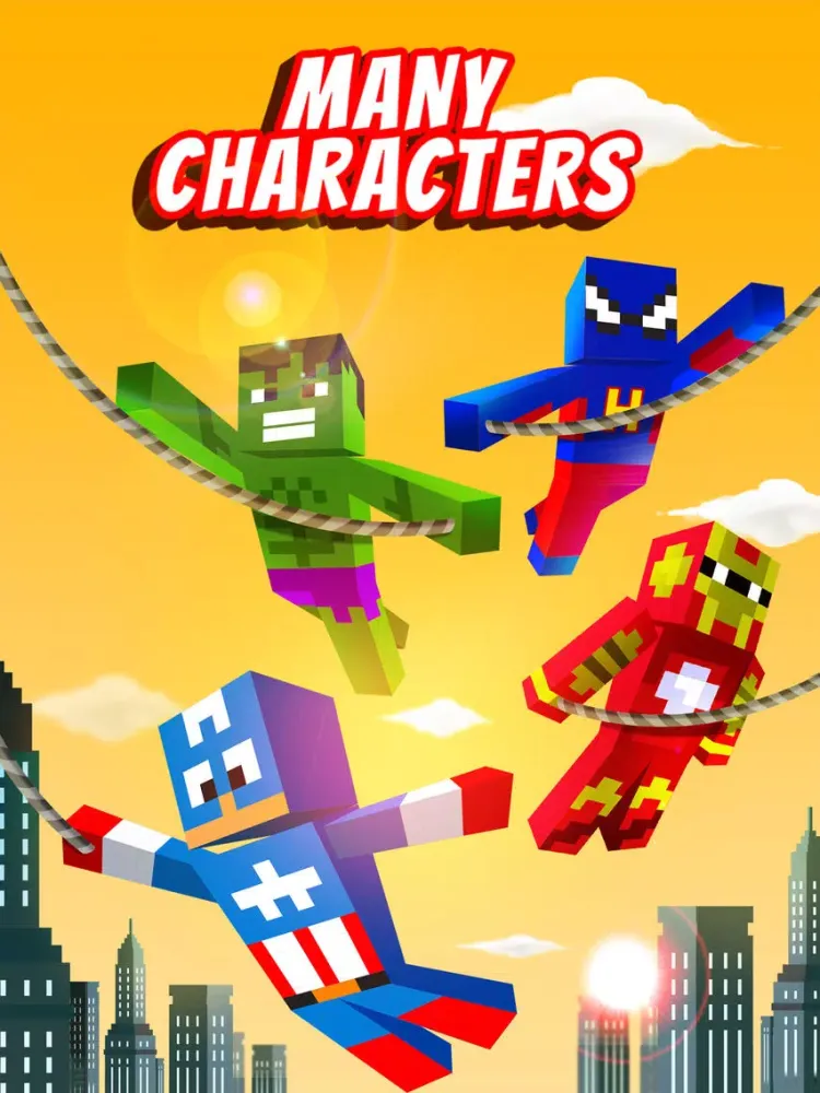 Superhero Swing - Pocket Edition Rope n Fly Game iPad  스크린샷