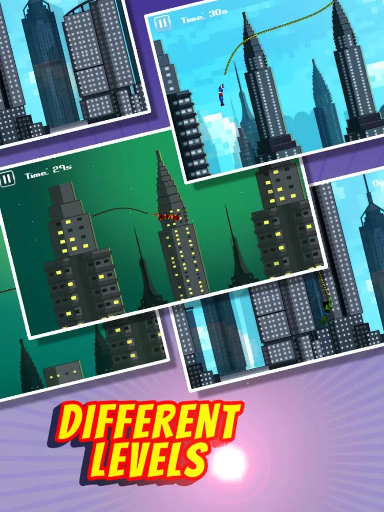 Superhero Swing - Pocket Edition Rope n Fly Game iPad  스크린샷