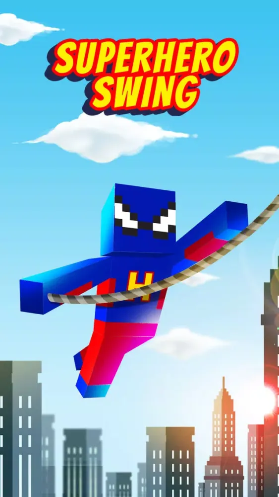 Superhero Swing - Pocket Edition Rope n Fly Game 스크린샷