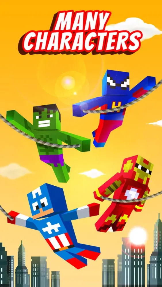 Superhero Swing - Pocket Edition Rope n Fly Game 스크린샷