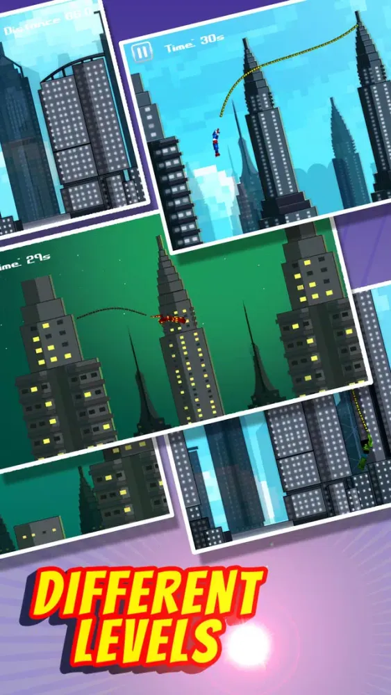 Superhero Swing - Pocket Edition Rope n Fly Game 스크린샷