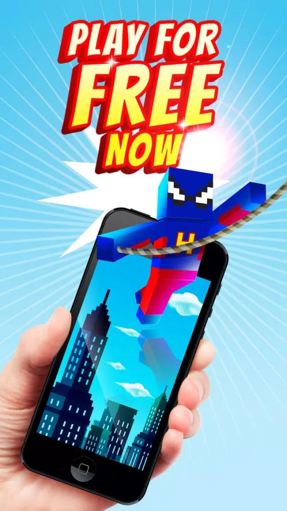 Superhero Swing - Pocket Edition Rope n Fly Game 스크린샷